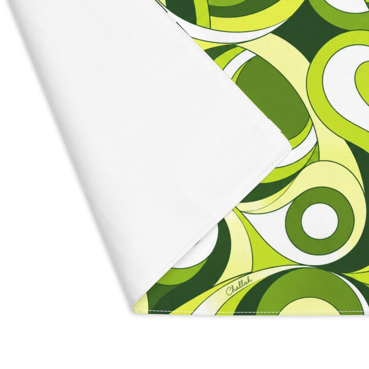 Mod Swirl Challah Cover - Green