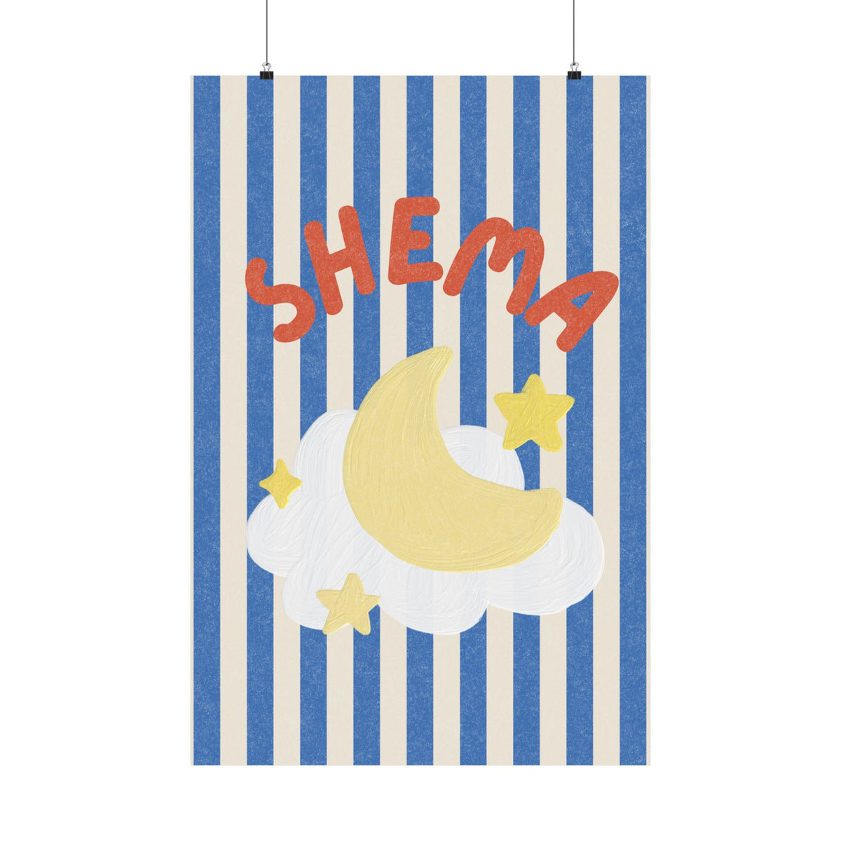 Shema Print — Hebrew Nursery Art