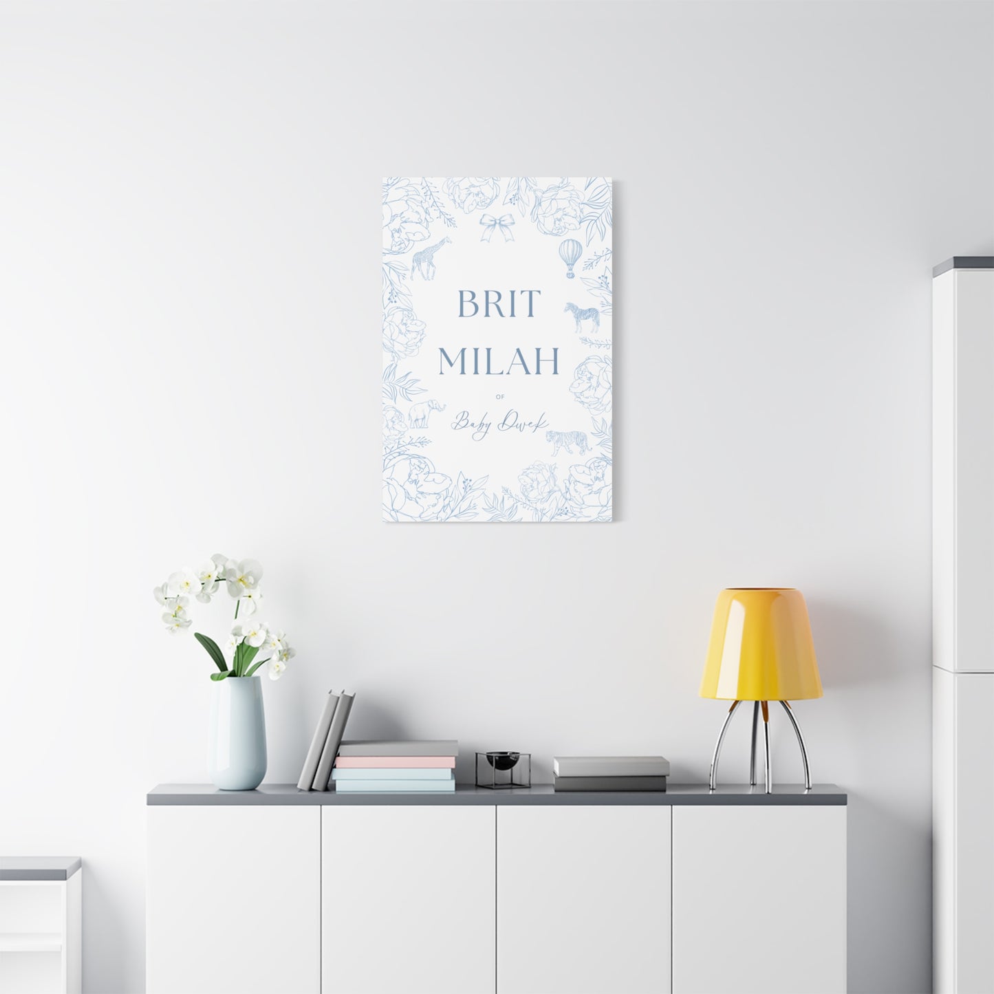 Custom Brit Milah Welcome Sign — Toile Animal