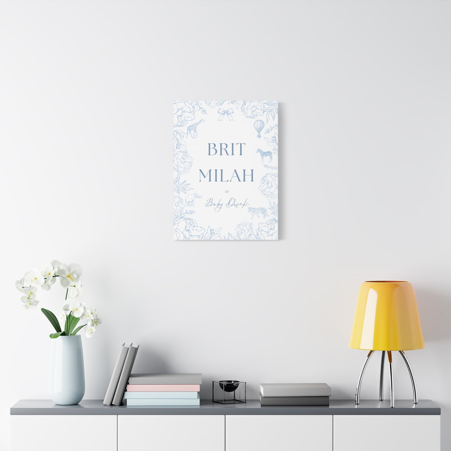 Custom Brit Milah Welcome Sign — Toile Animal