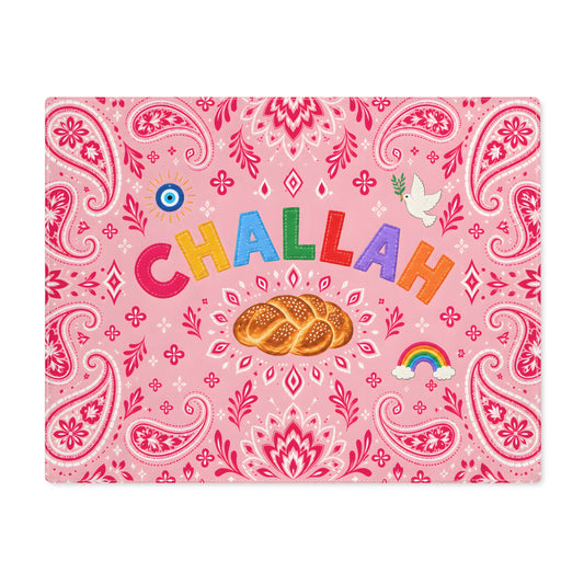 Bandana Paisley Challah Cover — Pink