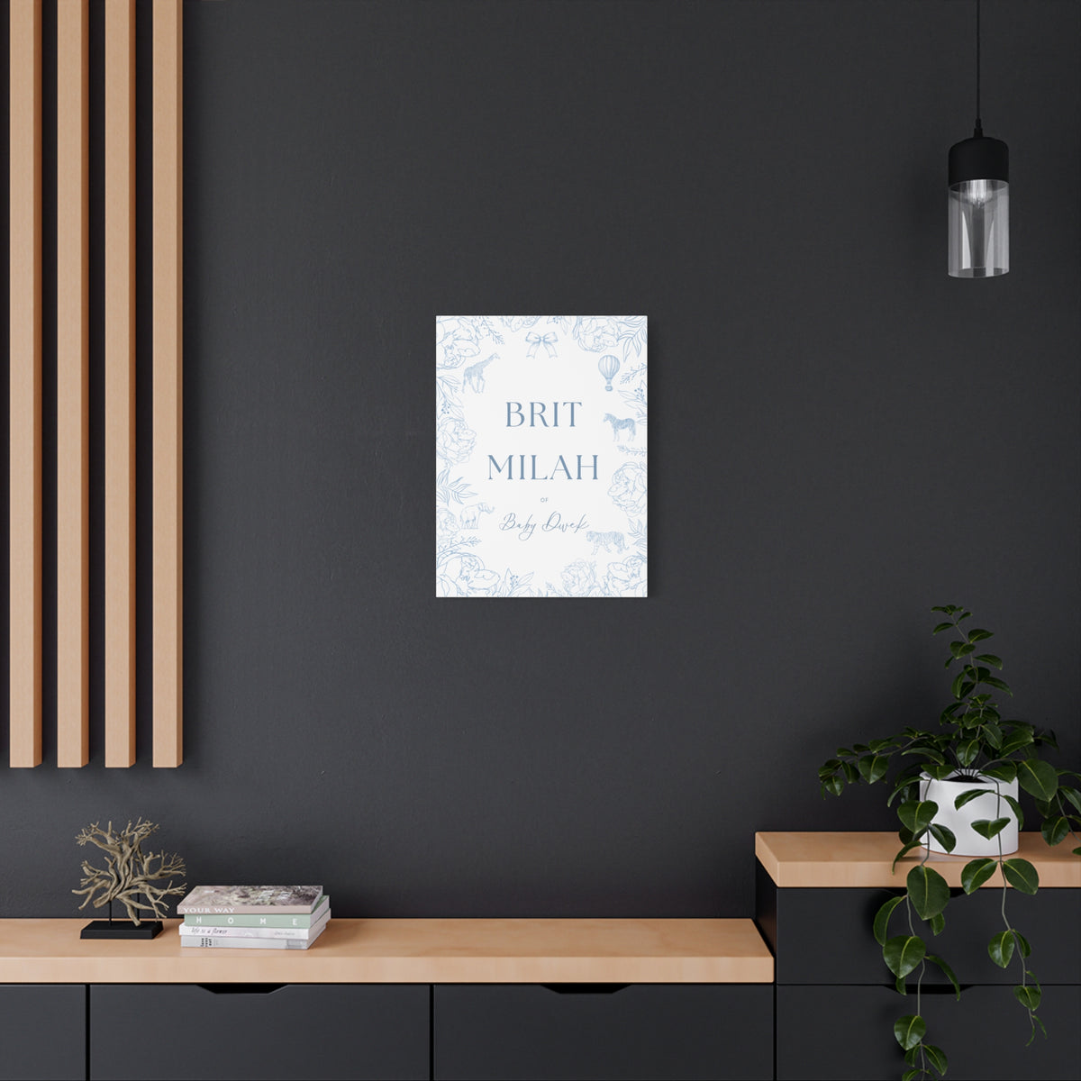 Custom Brit Milah Welcome Sign — Toile Animal