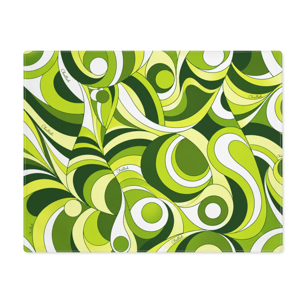 Mod Swirl Challah Cover - Green