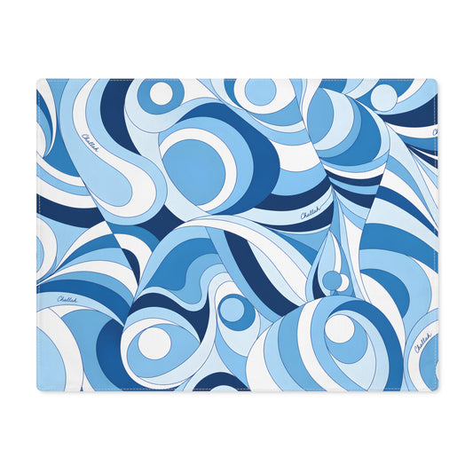 Mod Swirl Challah Cover - Blue