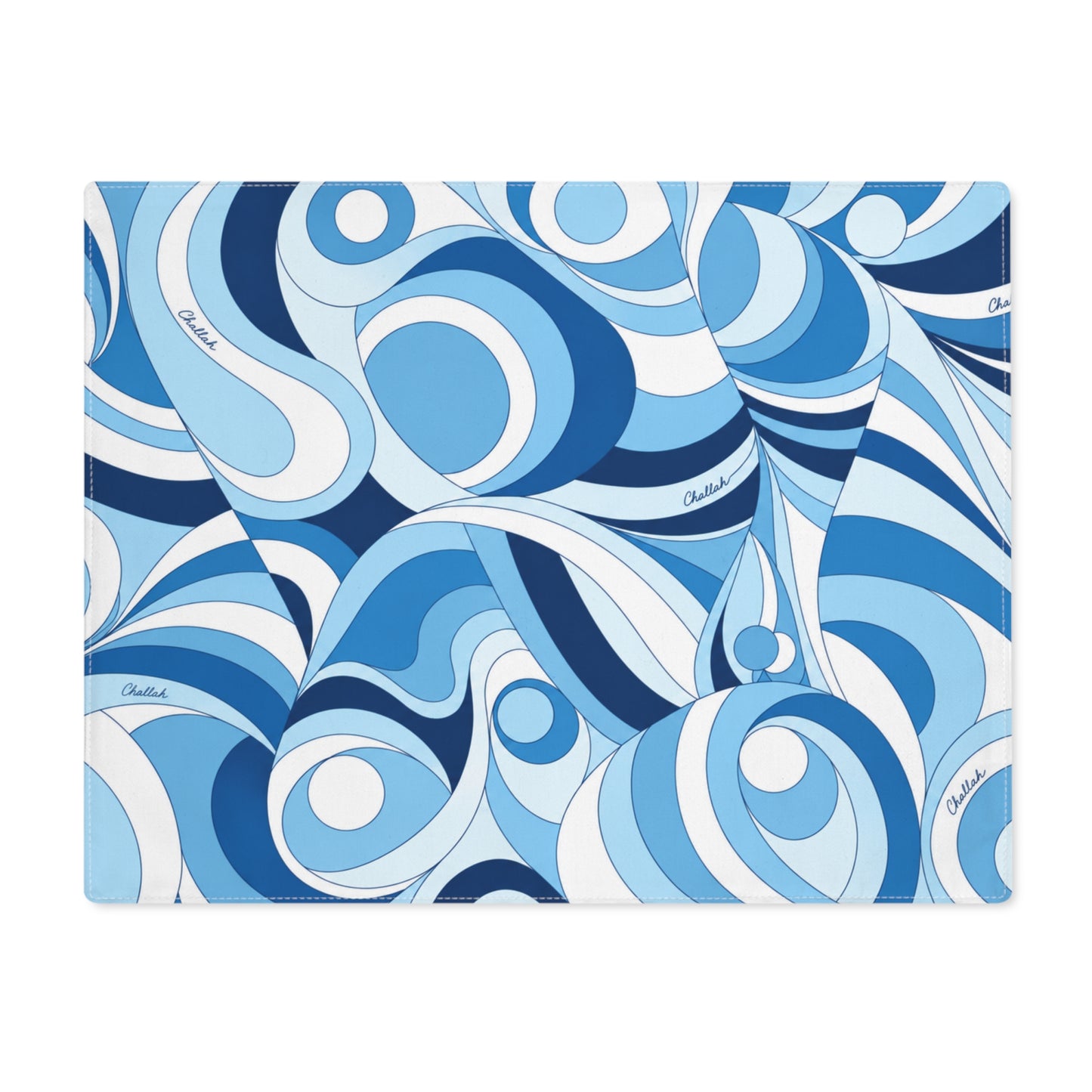 Mod Swirl Challah Cover - Blue