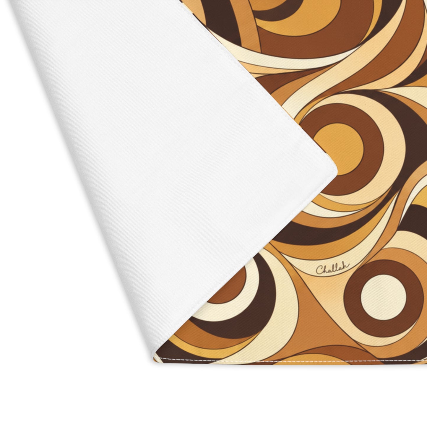 Mod Swirl Challah Cover - Brown