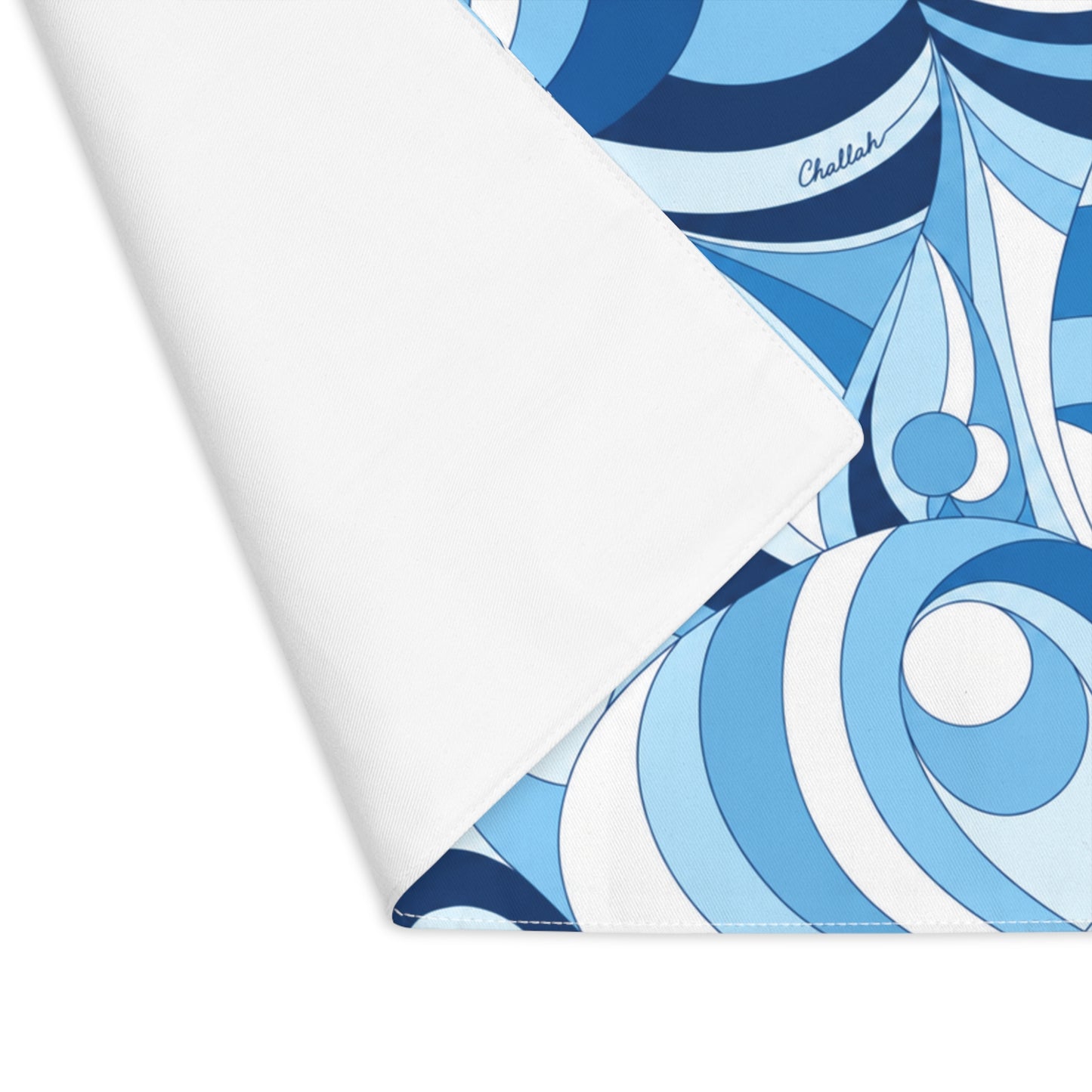 Mod Swirl Challah Cover - Blue