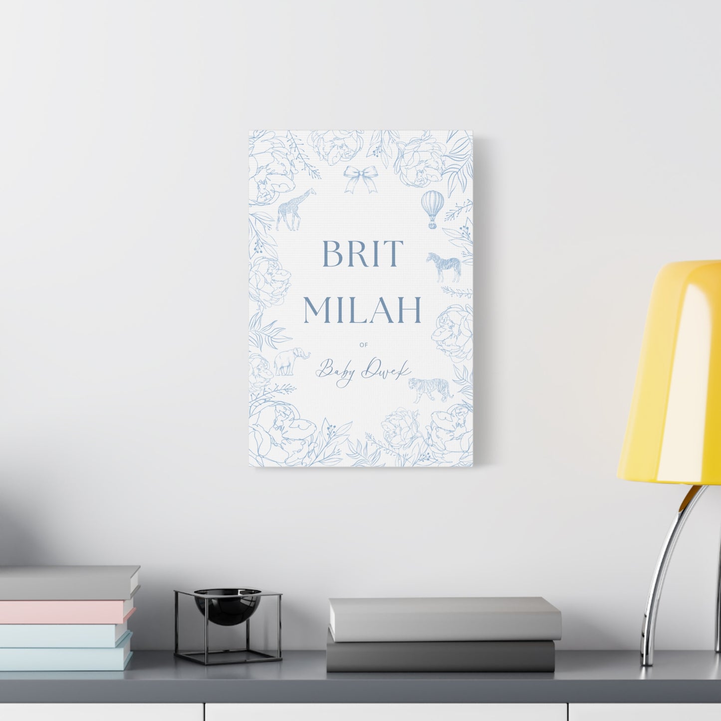 Custom Brit Milah Welcome Sign — Toile Animal