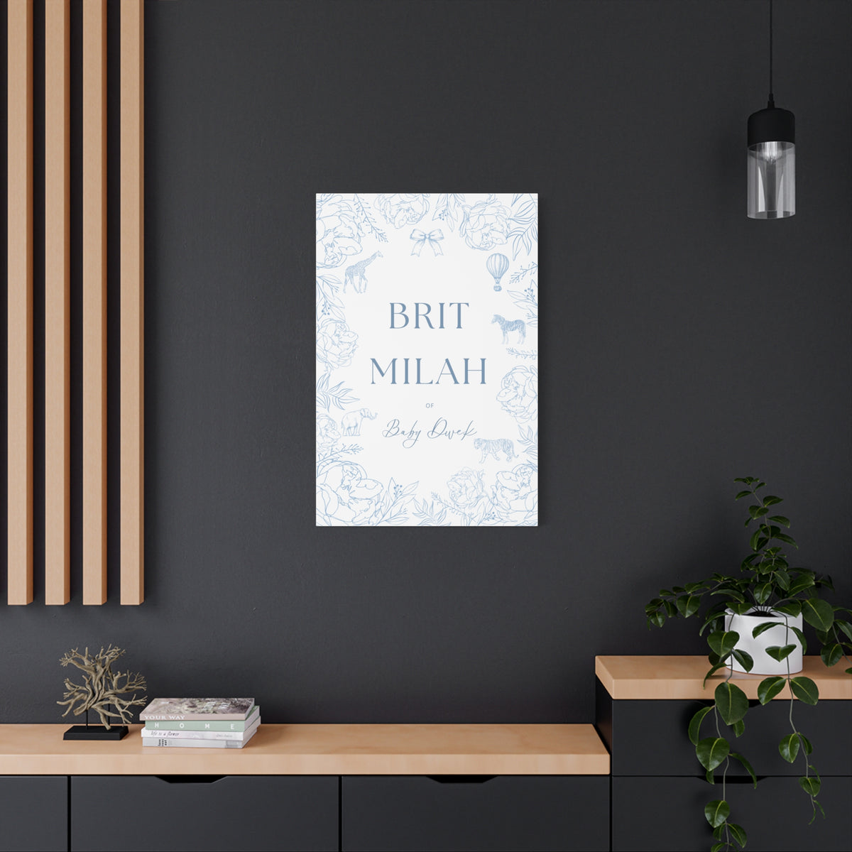 Custom Brit Milah Welcome Sign — Toile Animal