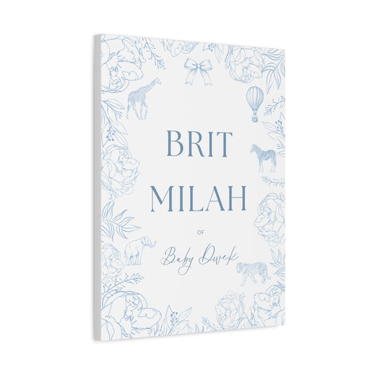 Custom Brit Milah Welcome Sign — Toile Animal