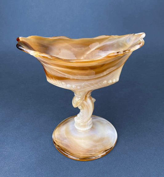 Vintage Slag Glass Kiddush Cup